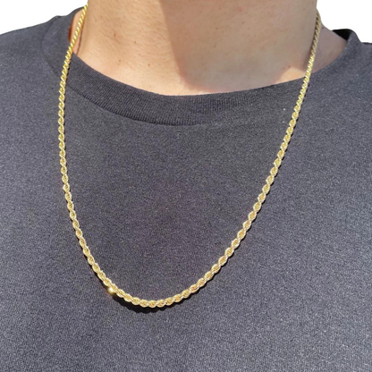 14K Gold Rope Chain 3MM (Solid)