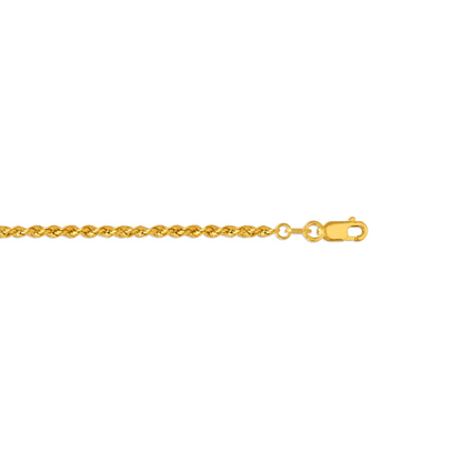 14K Gold Rope Chain 2MM (Hollow)