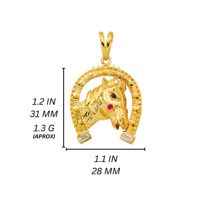 14K Gold Charro Pendant