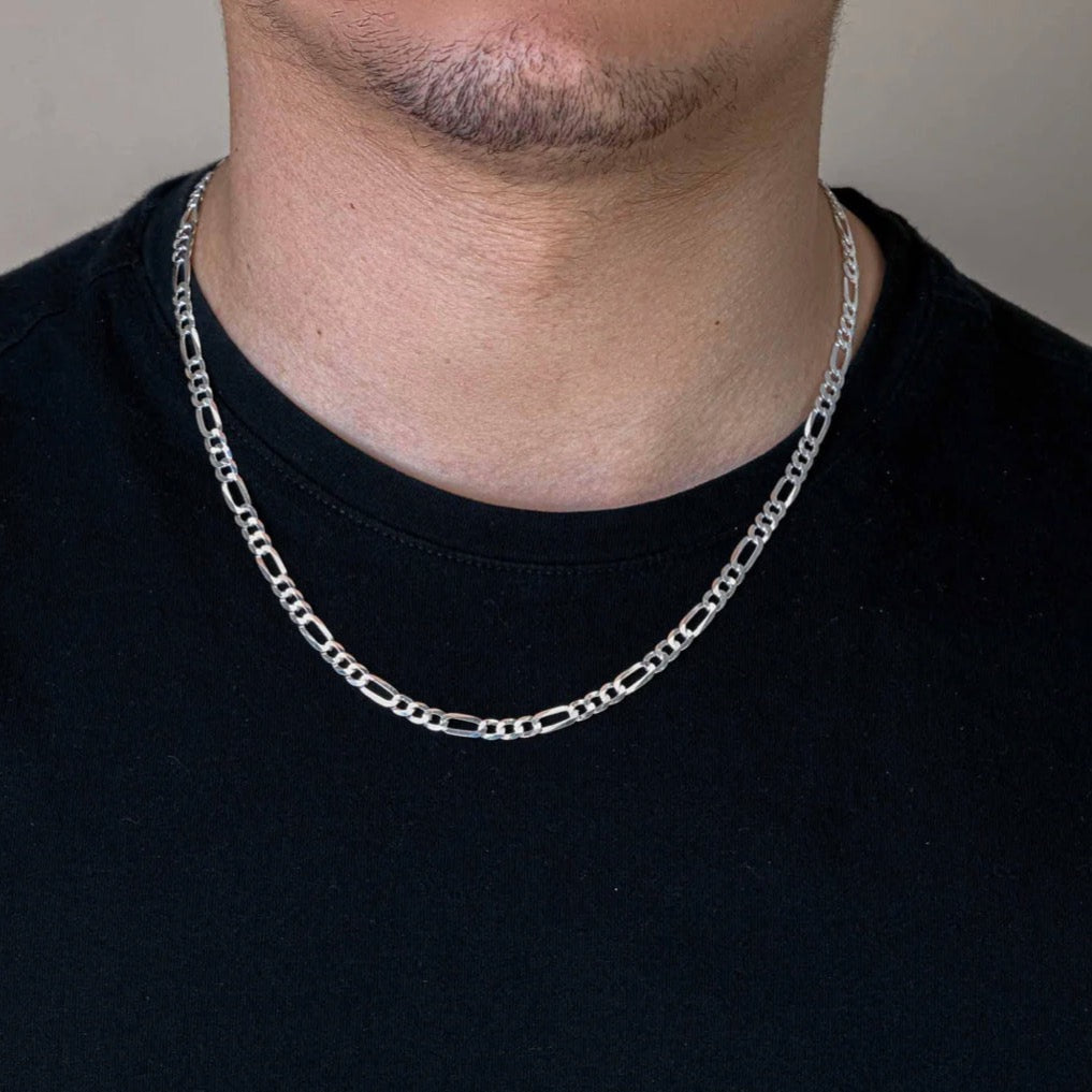 925 Sterling Silver Figaro Chain (4.9MM)