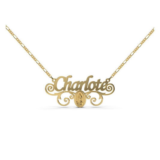Personalized Name Necklace With A Virgencita